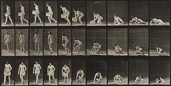 EADWEARD MUYBRIDGE (1830-1904) A selection of 4 plates from Animal Locomotion. 1887.